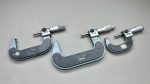 Mitutoyo Set Of 3 Dial Micrometers in sizes 1-2, 2-3, and 3-4"  In Good Working Condition