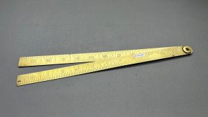 I & D Smallwood Solid Brass Folding Rule 24" In Good Condition