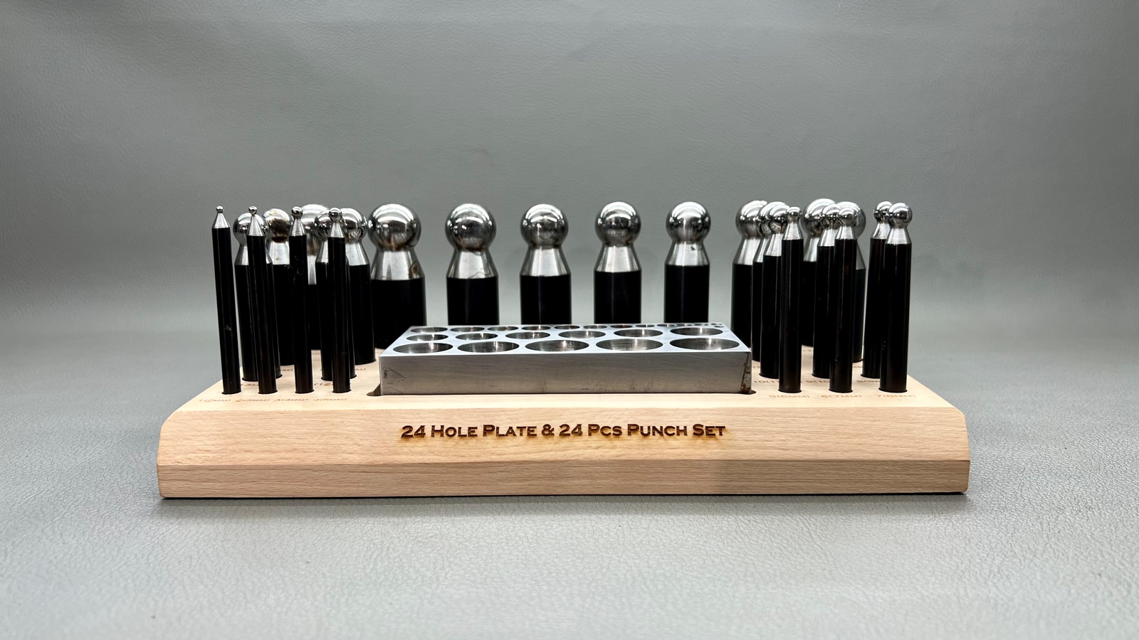 24 Piece Hole Plate & Punch Dapping Set - Image 3