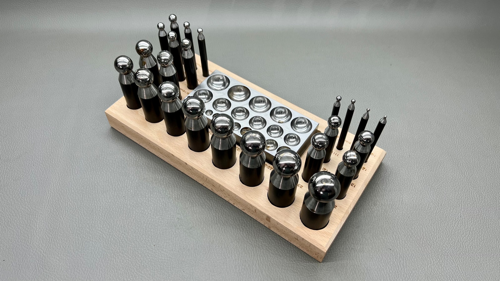 24 Piece Hole Plate & Punch Dapping Set - Image 4