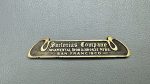 Brass Name Plate Sartorius Company Ornamental Iron & Bronze Mfrs San Fransisco 120 X 25mm