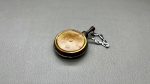 Brass Oil Can 2 3/8" Round In Good Condition Unusual Design - Uncleaned