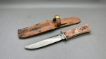Colonial Prov USA 9" Knife & Sheath Decorative Handle In Good Condition