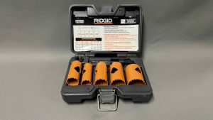 Ridgid Hole Saw Set Sizes 22, 25, 29, 32, And 38mm