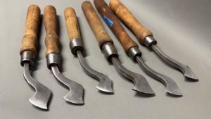 Leather Crease Set Of Six USA & German Maker Also Used In Book Binding